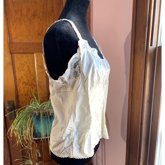 Vintage 90s Y2K Illusion Lace Cami Coquette Fairycore Feminine Lingerie Top S - Picture 2 of 7